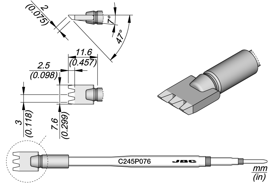 C245P076 - Multipad Blade Cartridge 7.6